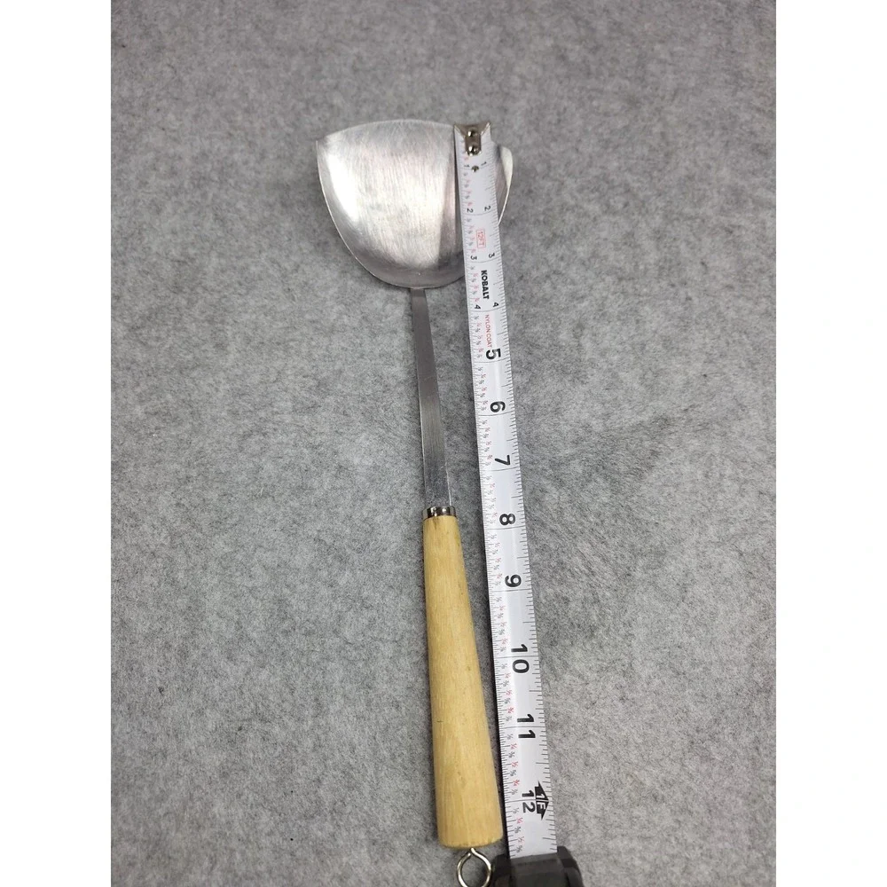 Vintage Spatula Turner Stainless Steel Wood Handle 13